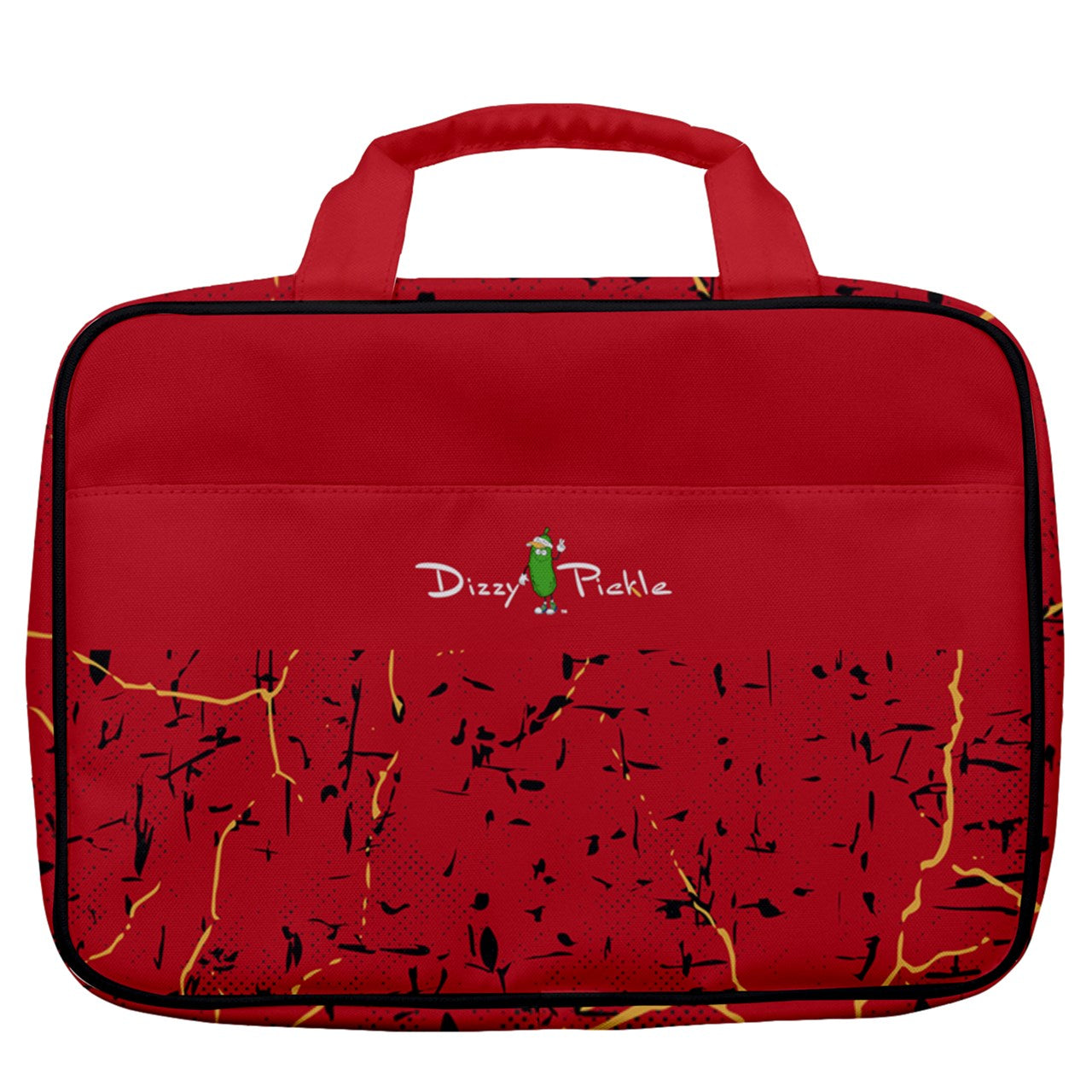 Dizzy Pickle Lynne Red Women's Pickleball Travel Toiletry Bag with Hanging Hook