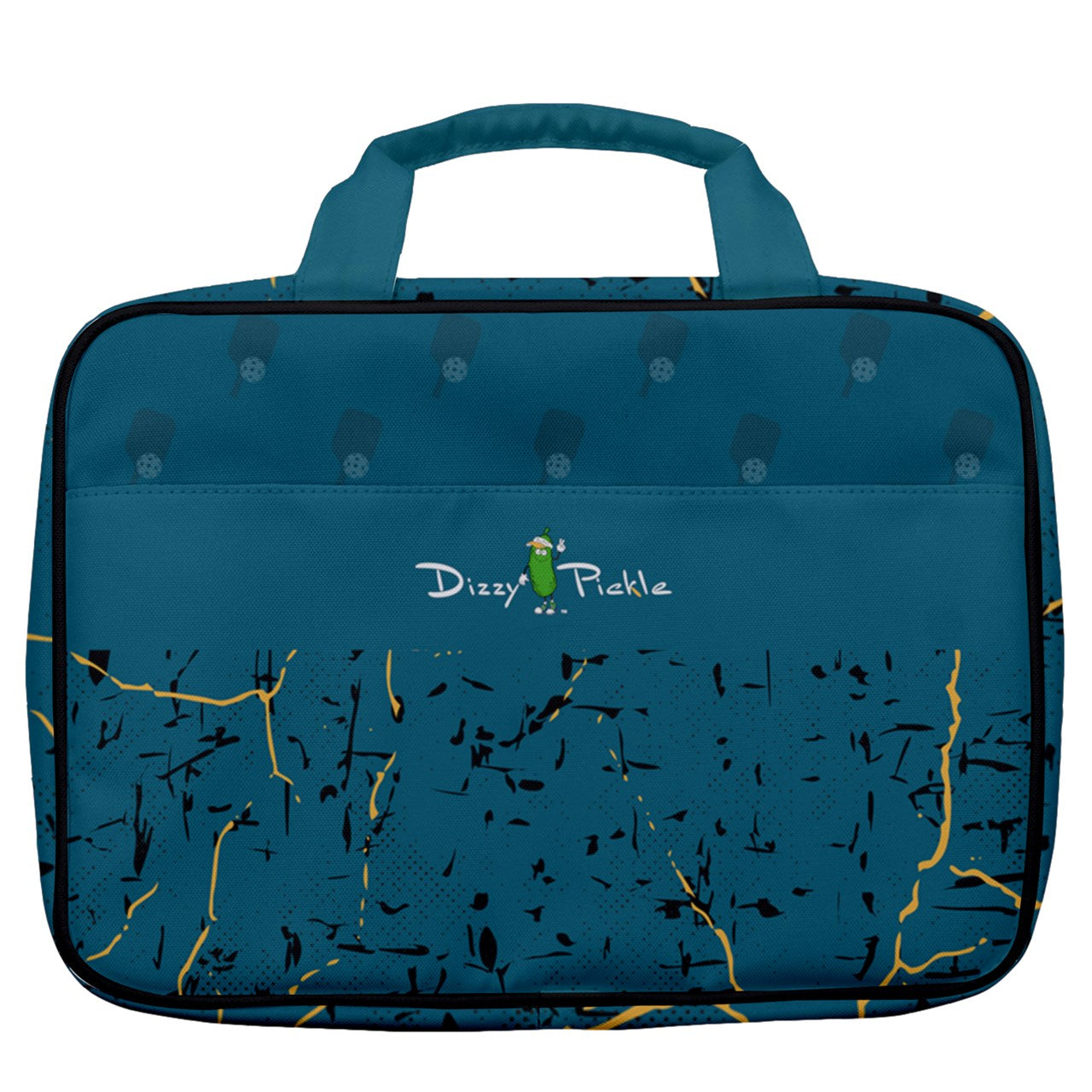 Dizzy Pickle Lynne Turquoise Women's Pickleball Travel Toiletry Bag with Hanging Hook