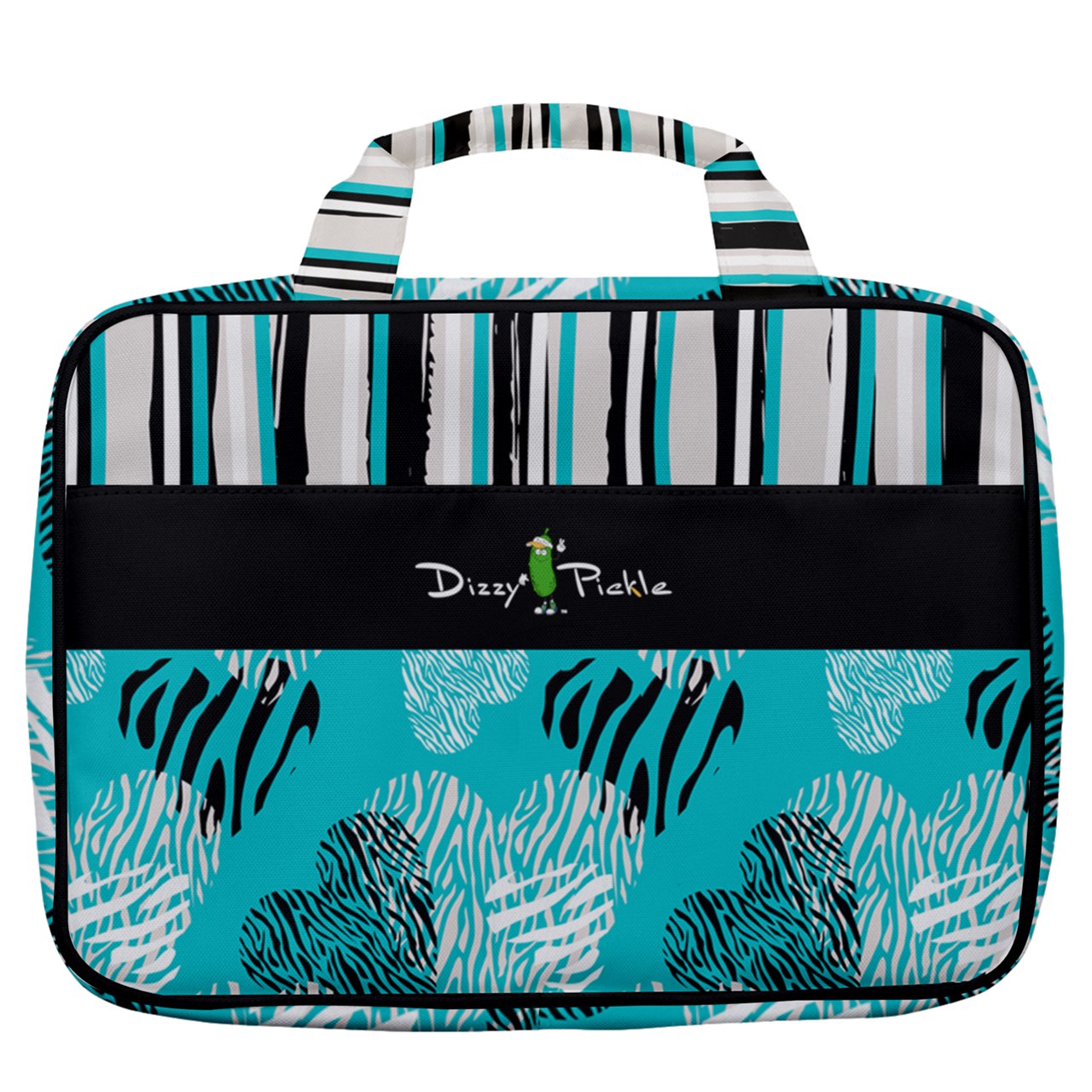 Dizzy Pickle Shelley Turquoise Women's Pickleball Travel Toiletry Bag with Hanging Hook