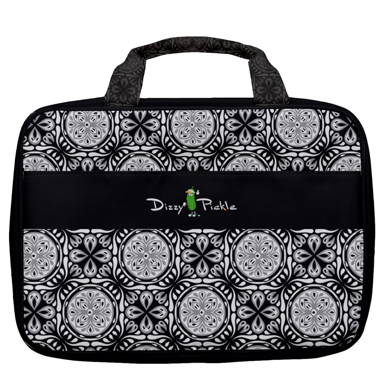 Dizzy Pickle Tracy Black Women's Pickleball Travel Toiletry Bag with Hanging Hook