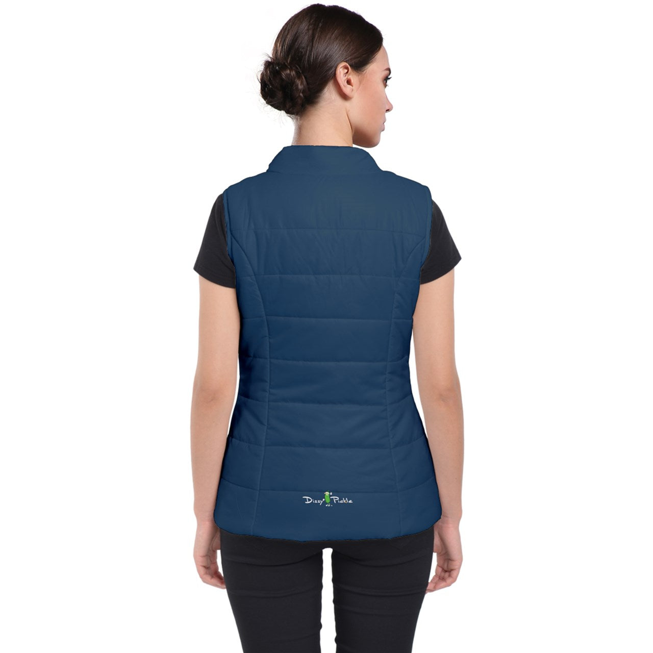 Dizzy Pickle DZY P Classic Navy Blue Women's Active Pickleball Puffer Vest with Pockets Women's Puffer Vest