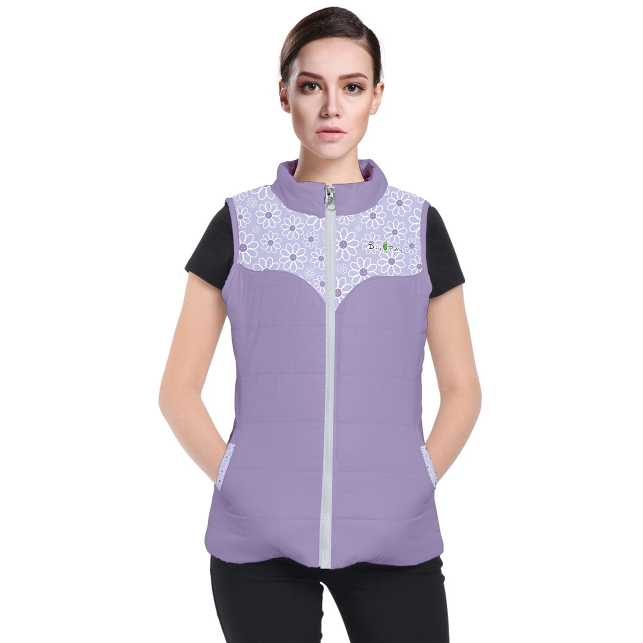 Dizzy Pickle Sophie Blooms Women's Active Pickleball Puffer Vest with Pockets