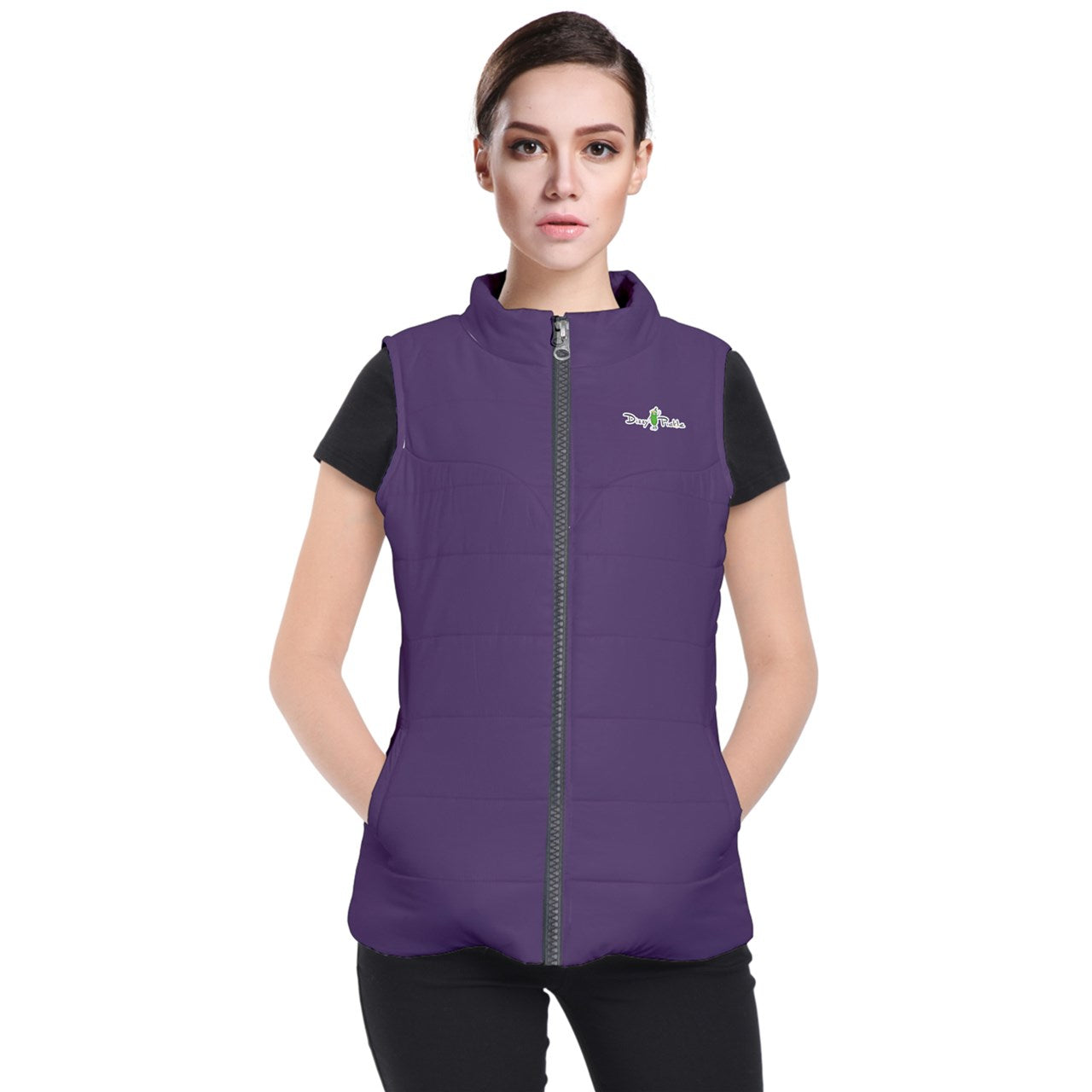 Dizzy Pickle Lynne Purple Women's Active Pickleball Puffer Vest with Pockets