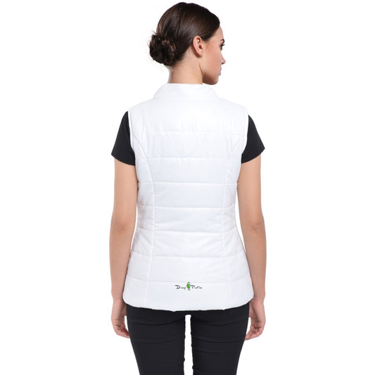 Dizzy Pickle DZY P Classic White Women's Active Pickleball Puffer Vest with Pockets