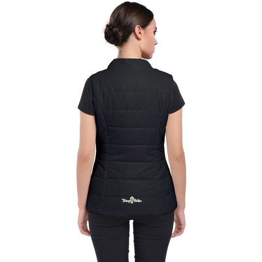 Dizzy Pickle DZY P Classic Black Women's Active Pickleball Puffer Vest with Pockets