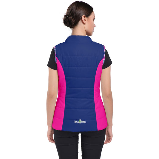 Dizzy Pickle Tracy Pink1 Women's Active Pickleball Puffer Vest with Pockets