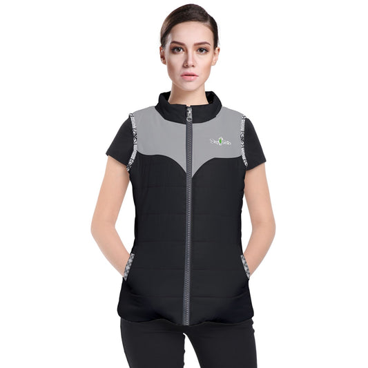 Dizzy Pickle Tracy Black1 Women's Active Pickleball Puffer Vest with Pockets