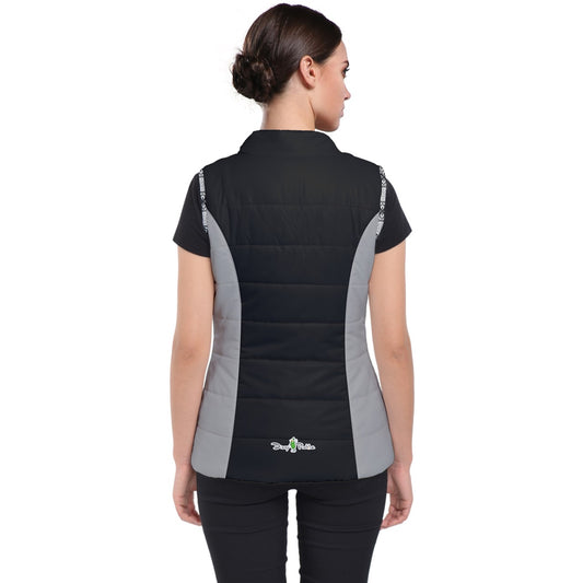 Dizzy Pickle Tracy Black1 Women's Active Pickleball Puffer Vest with Pockets