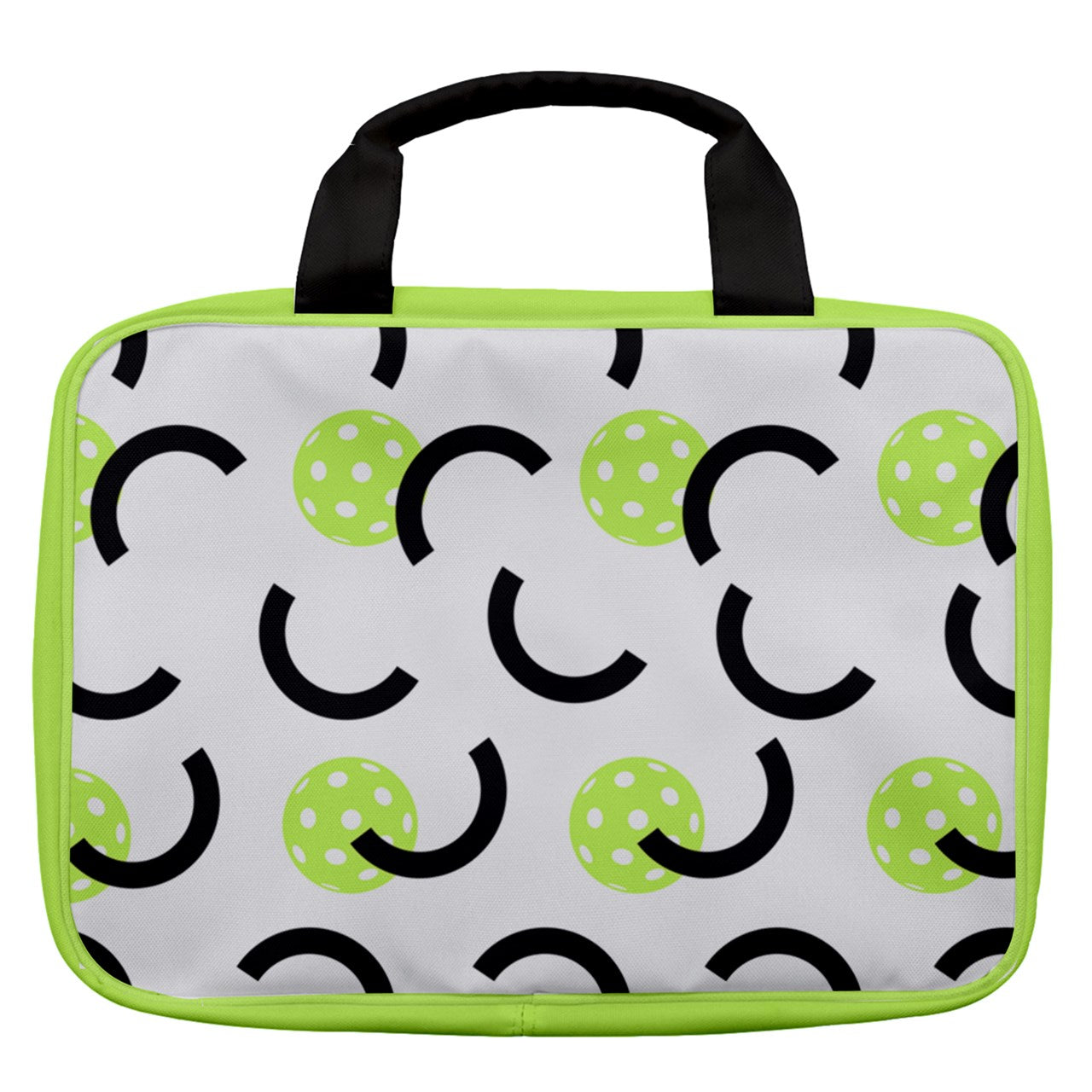 Dizzy Pickle Believe White Women's Pickleball Travel Toiletry Bag with Hanging Hook