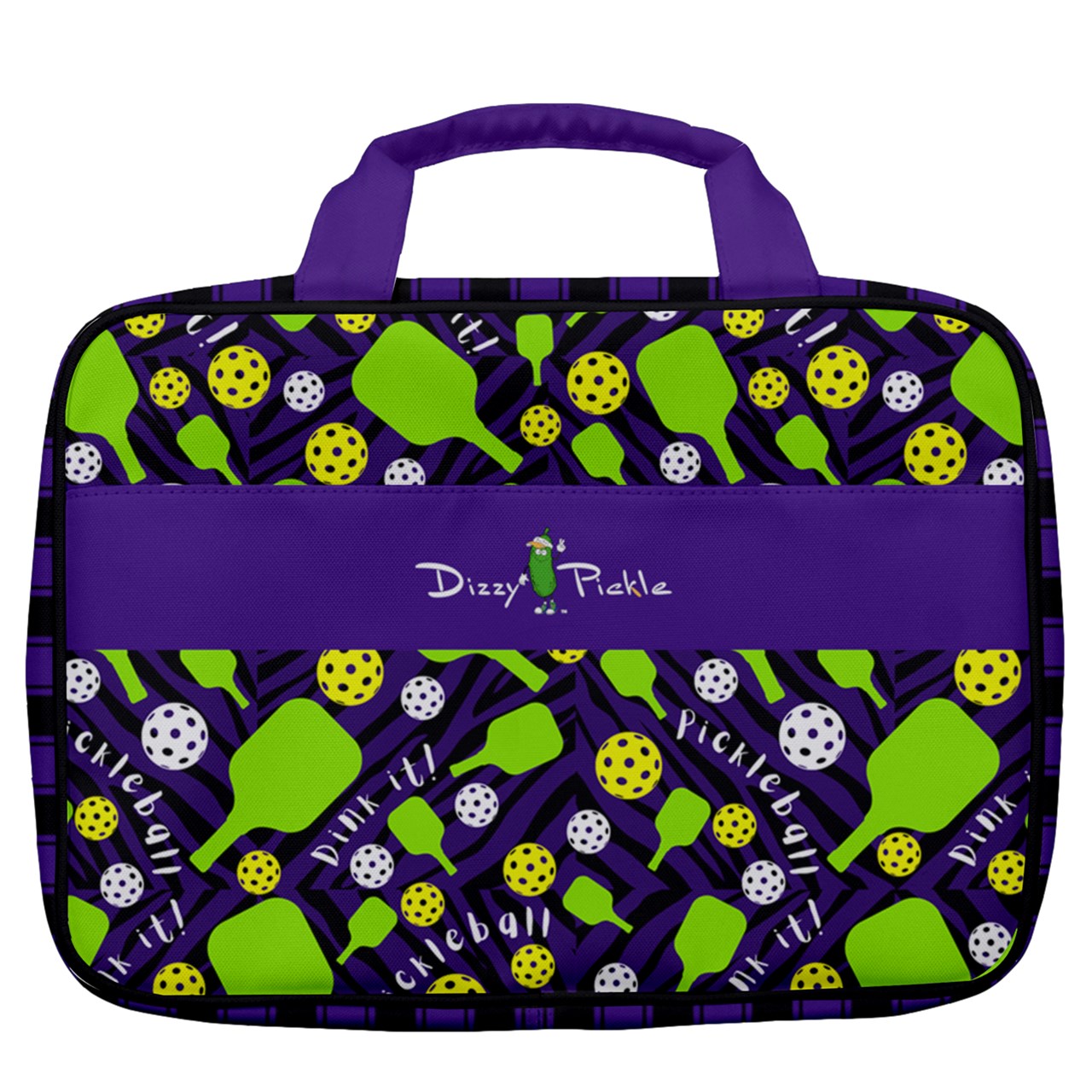 Dizzy Pickle Dinking Diva's BG Women's Pickleball Travel Toiletry Bag with Hanging Hook