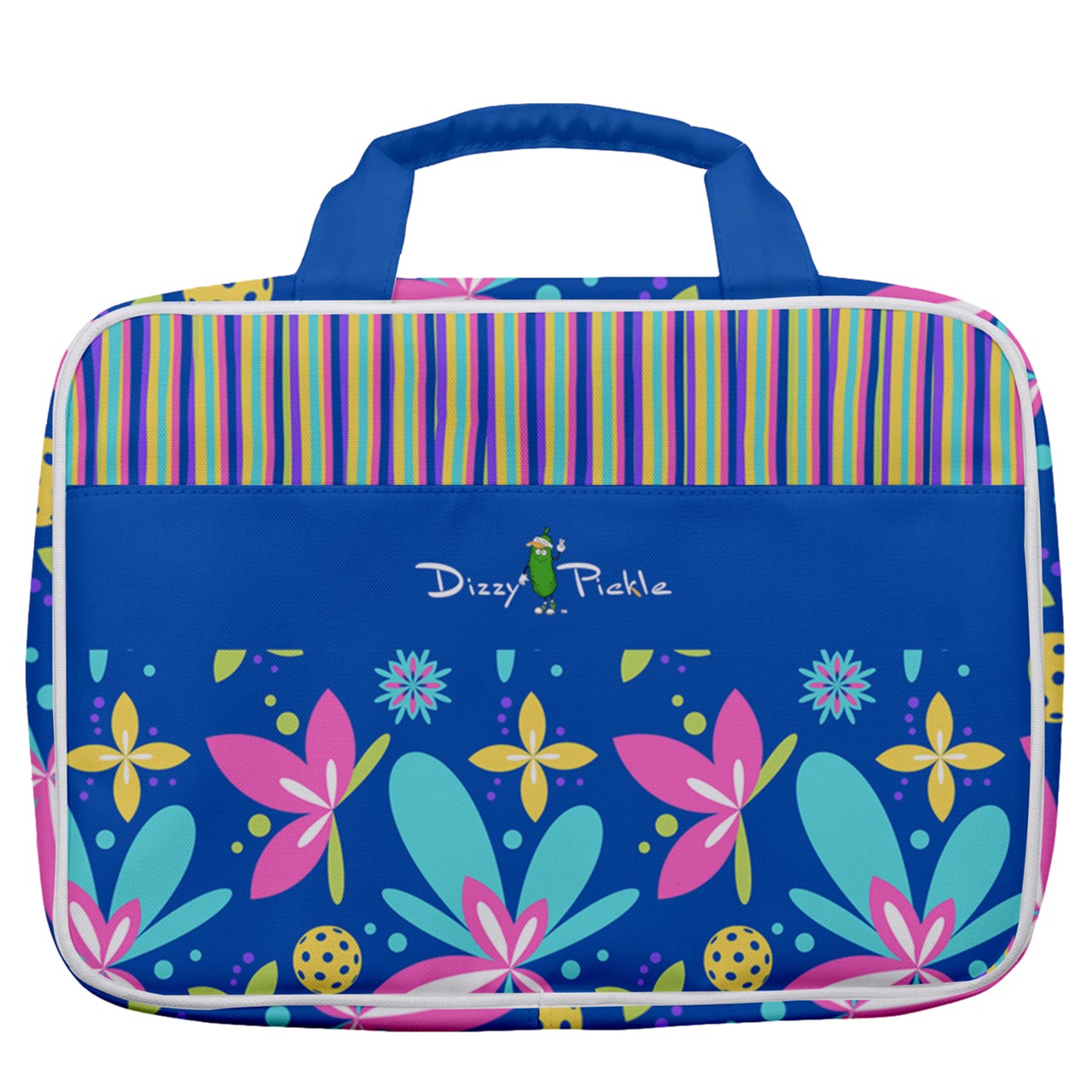 Dizzy Pickle Donna Blue Women's Pickleball Travel Toiletry Bag with Hanging Hook