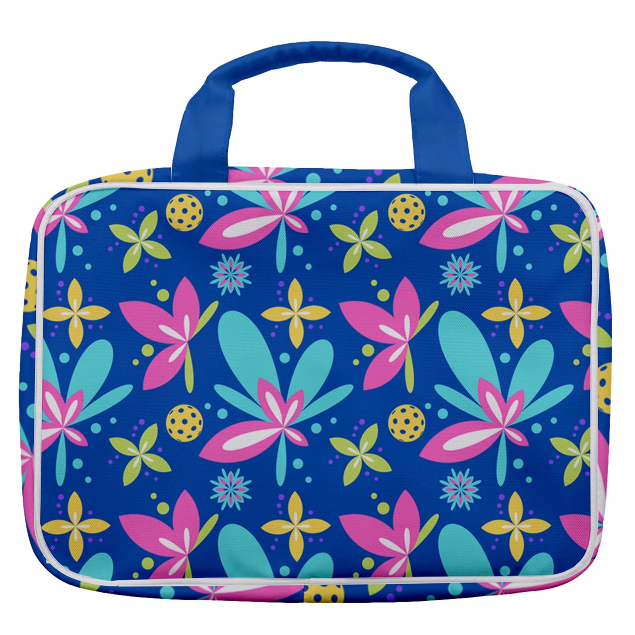 Dizzy Pickle Donna Blue Women's Pickleball Travel Toiletry Bag with Hanging Hook