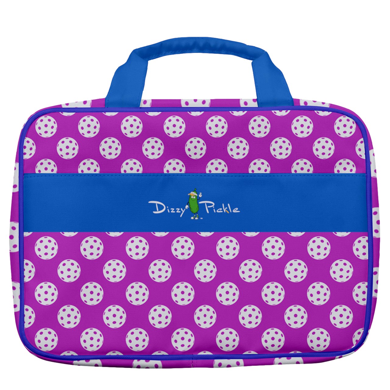 Dizzy Pickle GrayC Balls Women's Pickleball Travel Toiletry Bag with Hanging Hook