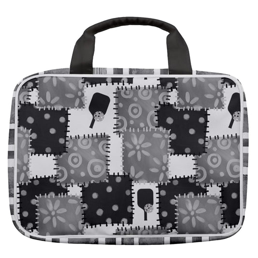 Dizzy Pickle Mary Patches Women's Pickleball Travel Toiletry Bag with Hanging Hook