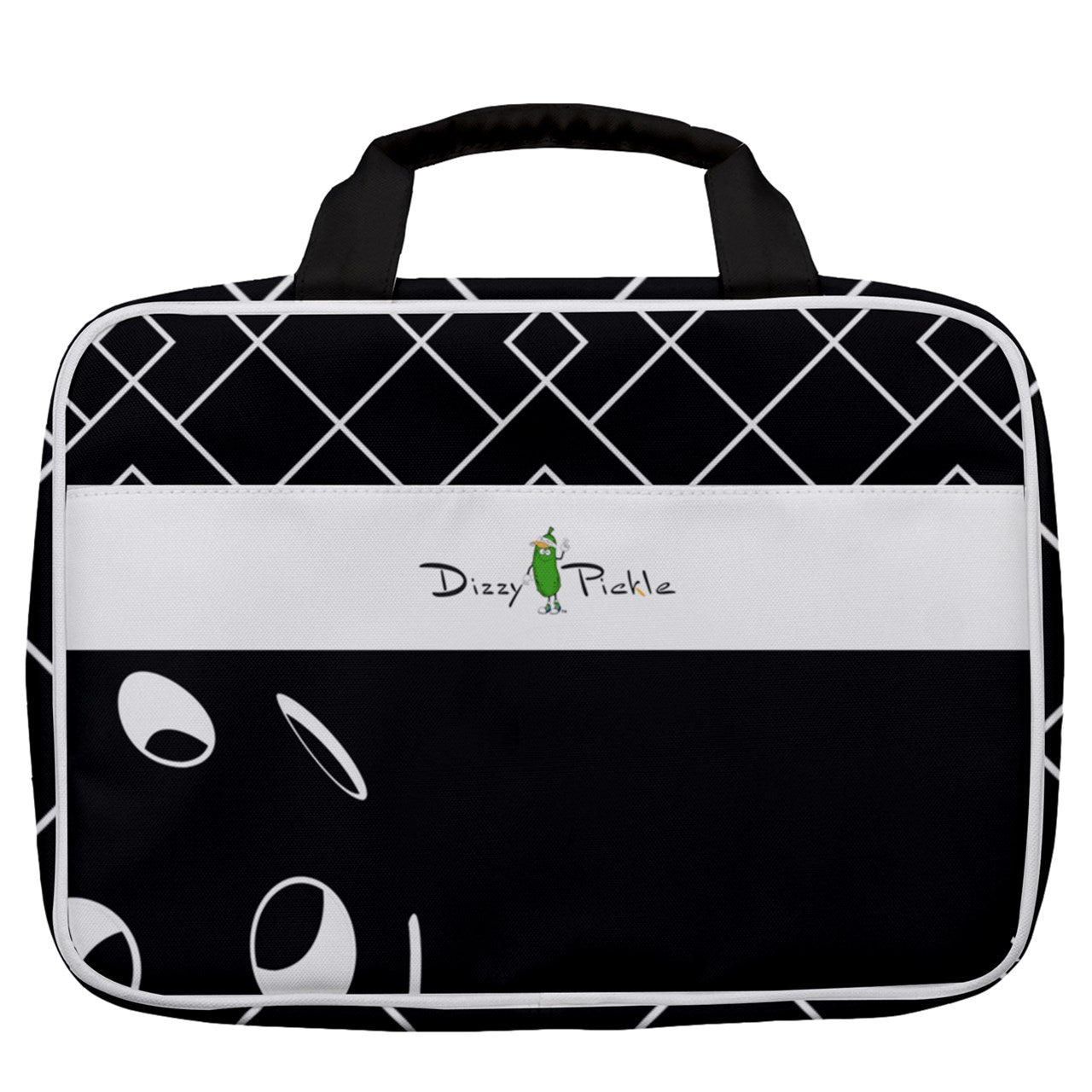 Dizzy Pickle Lisa BW Women's Pickleball Travel Toiletry Bag with Hanging Hook