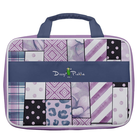 Dizzy Pickle Laura Patches Women's Pickleball Travel Toiletry Bag with Hanging Hook