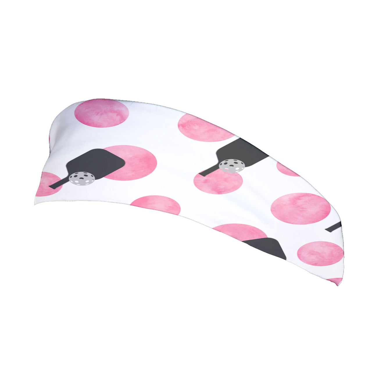 Dizzy Pickle Page Paddles_Polka Dots White Women's Pickleball Stretchable Headband