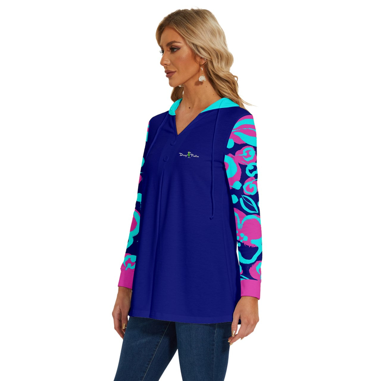 Dizzy Pickle Lesia BBP Women's Pickleball Long Sleeve Drawstring Hooded Top