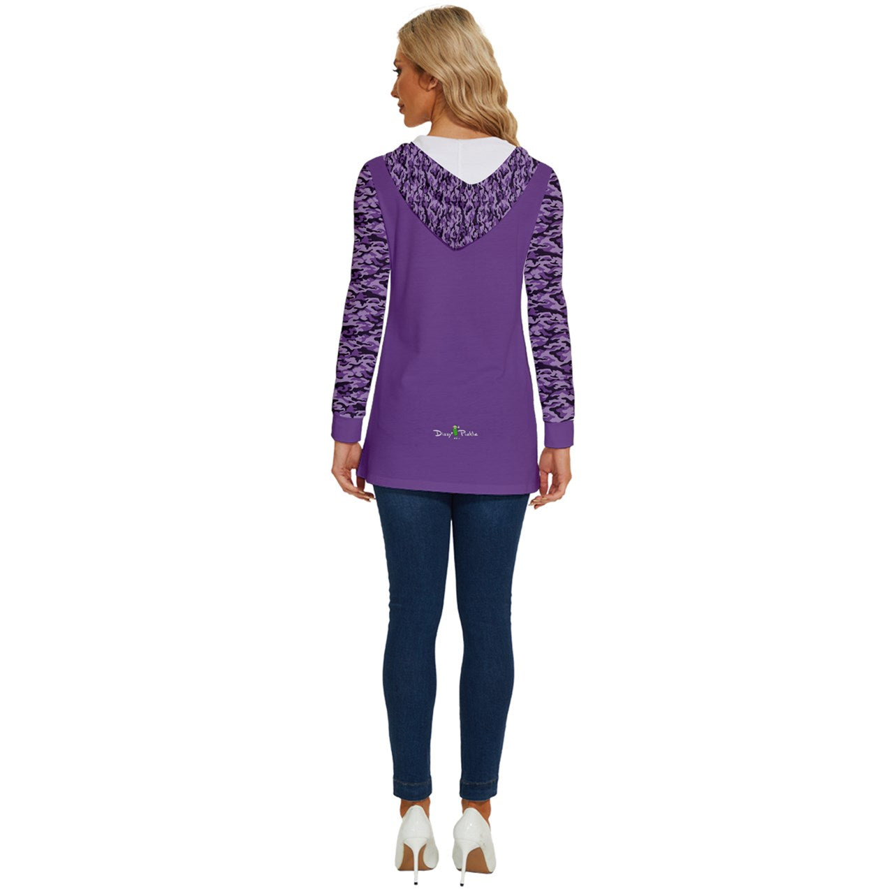 Dizzy Pickle Jan Purple Women's Pickleball Long Sleeve Drawstring Hooded Top