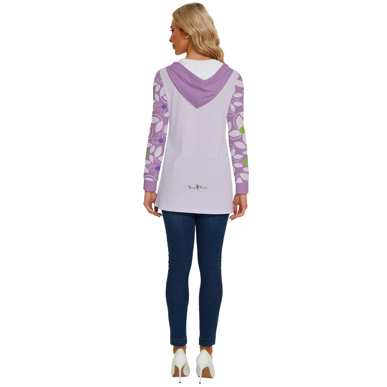 Dizzy Pickle Beth Lavender Pickleball Long Sleeve Drawstring Hooded Top