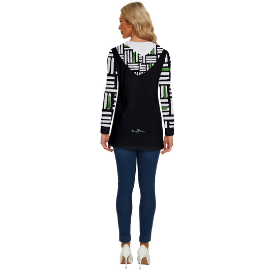 Dizzy Pickle Kati Weave Pickleball Long Sleeve Drawstring Hooded Top