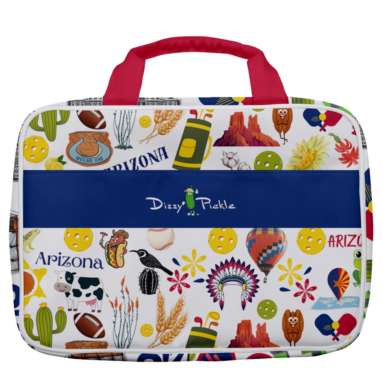 Dizzy Pickle Arizona Women's Pickleball Travel Toiletry Bag with Hanging Hook