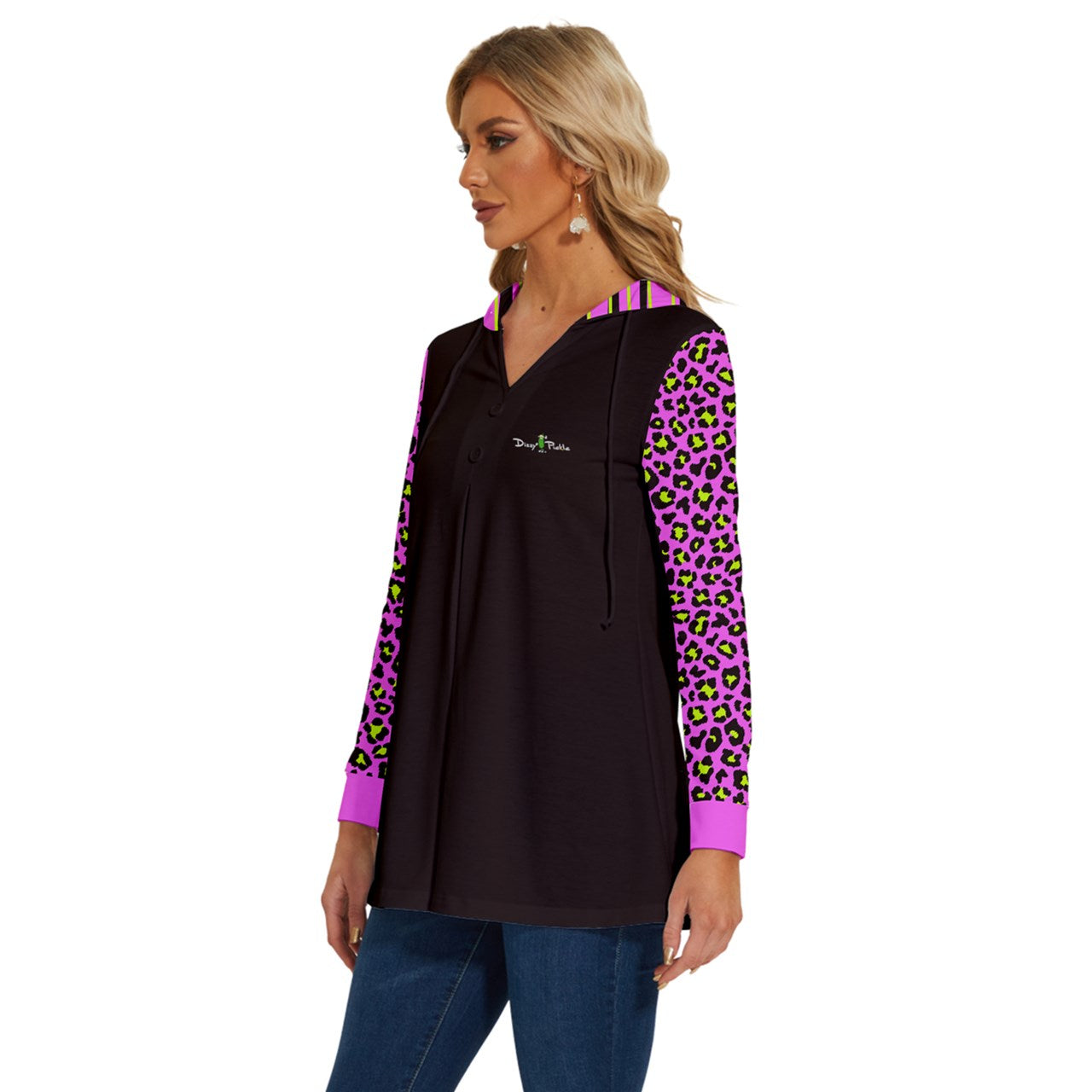 Dizzy Pickle Amber BPG Women's Pickleball Long Sleeve Drawstring Hooded Top