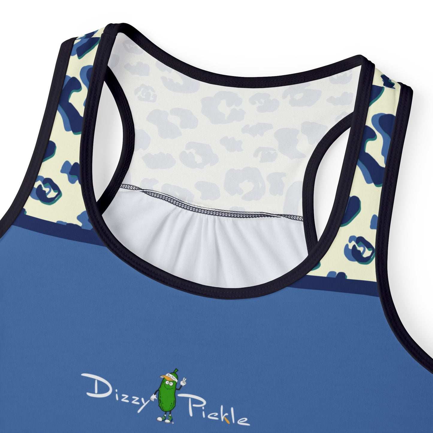 Dizzy Pickle Anne Leopard Print Women's Pickleball Peak Performance Racerback Tank Top