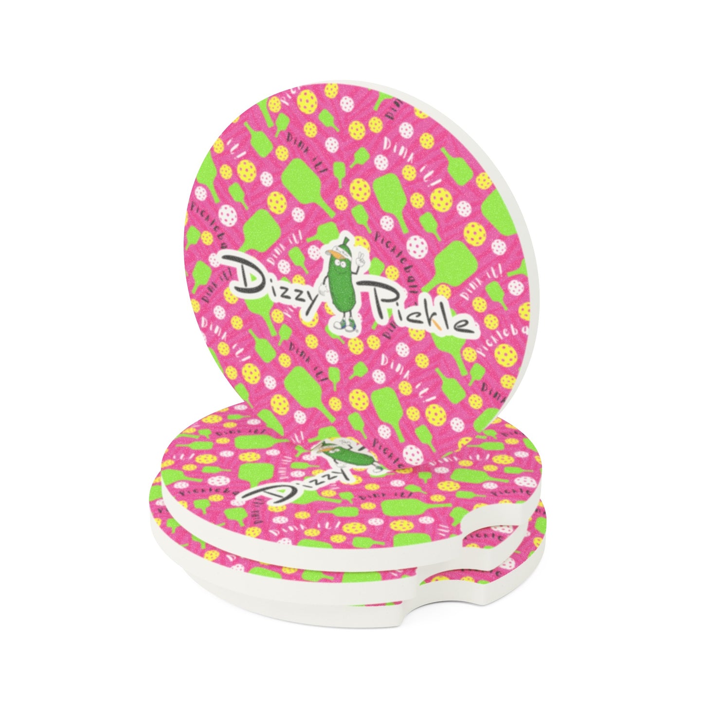 Dizzy Pickle Dinking Diva PG Soapstone Car Coaster