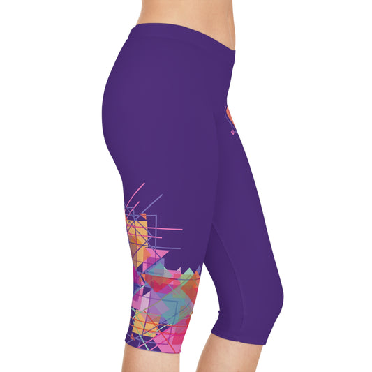 Dizzy Pickle Let's GEO R65LZP Women's Pickleball Knee-Length Mid-Rise Capris