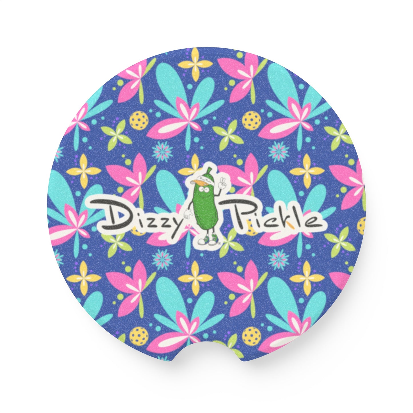 Dizzy Pickle Donna Blue Soapstone Car Coaster