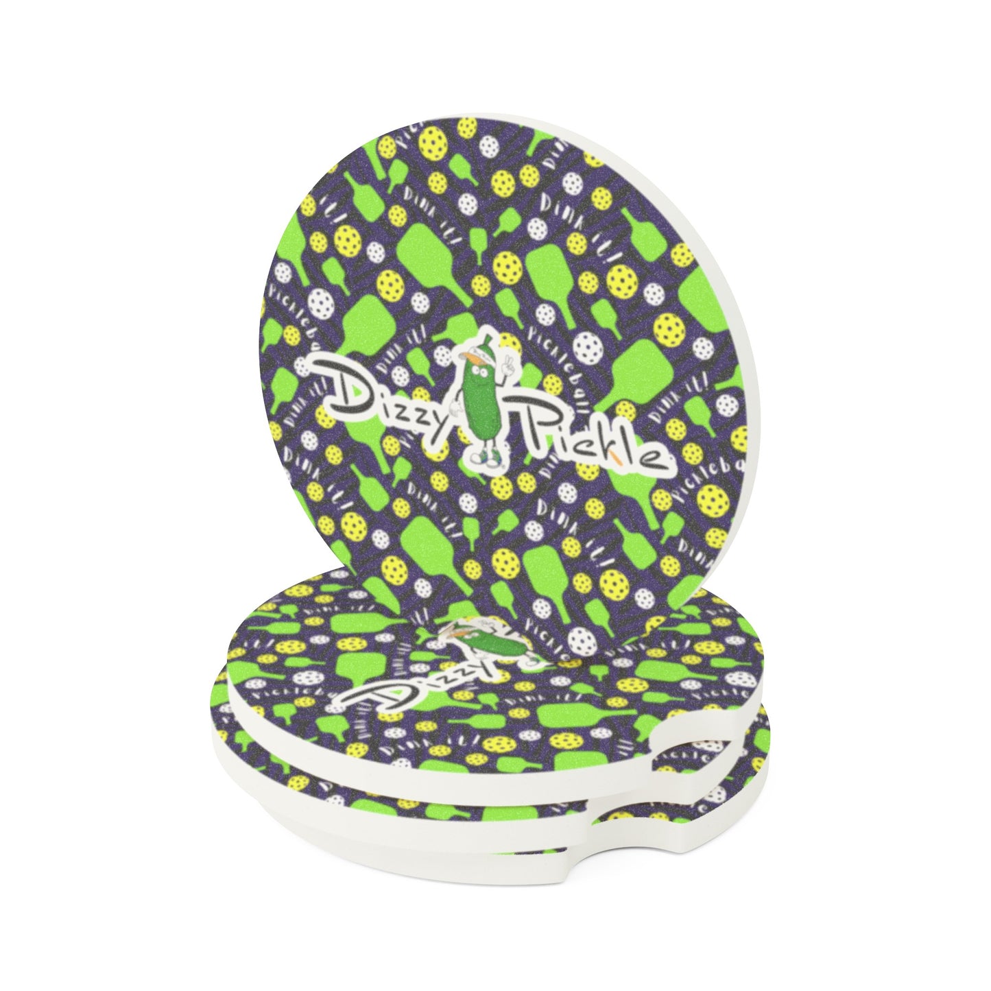 Dizzy Pickle Dinking Diva BG Soapstone Car Coaster