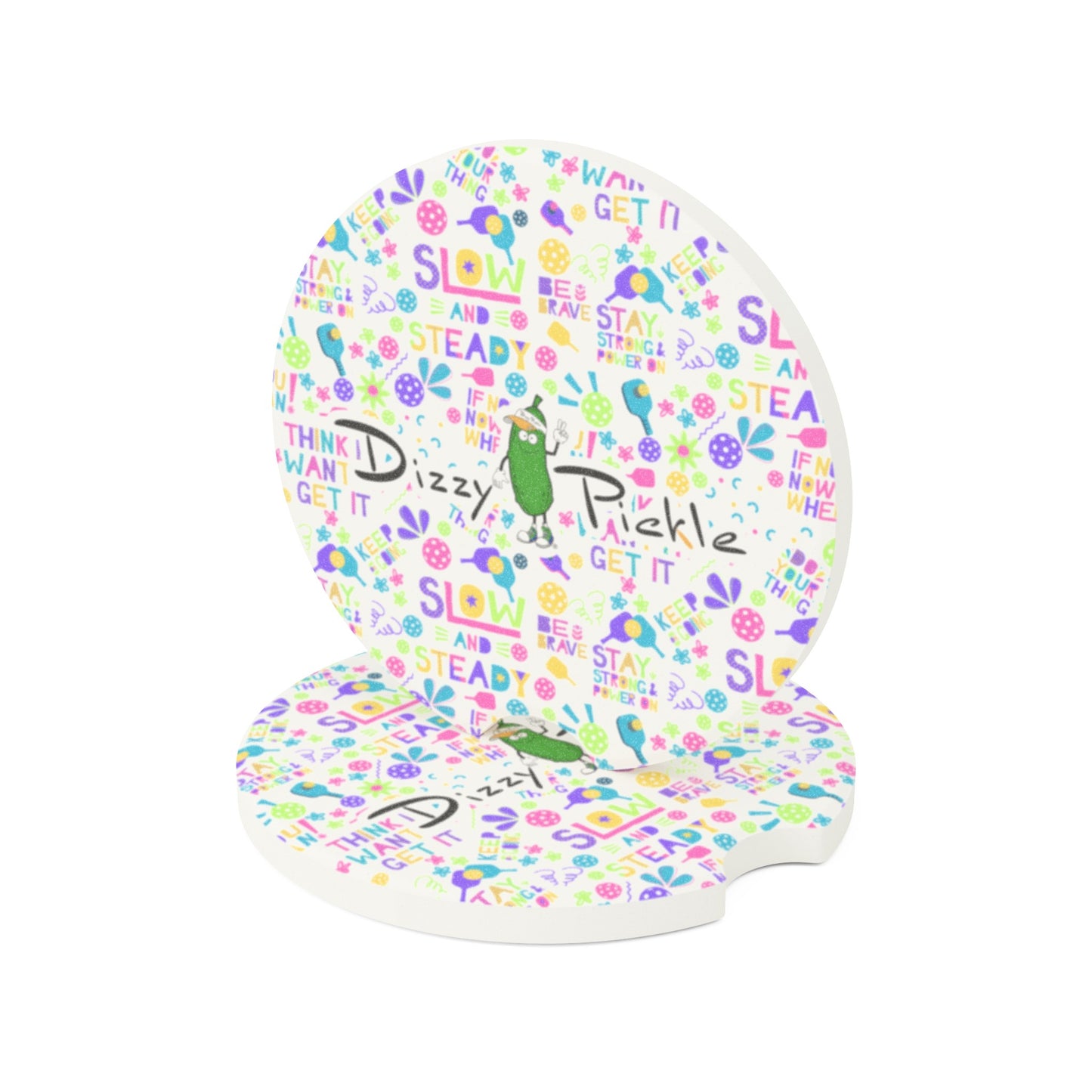 Dizzy Pickle Theresa Soapstone Car Coaster