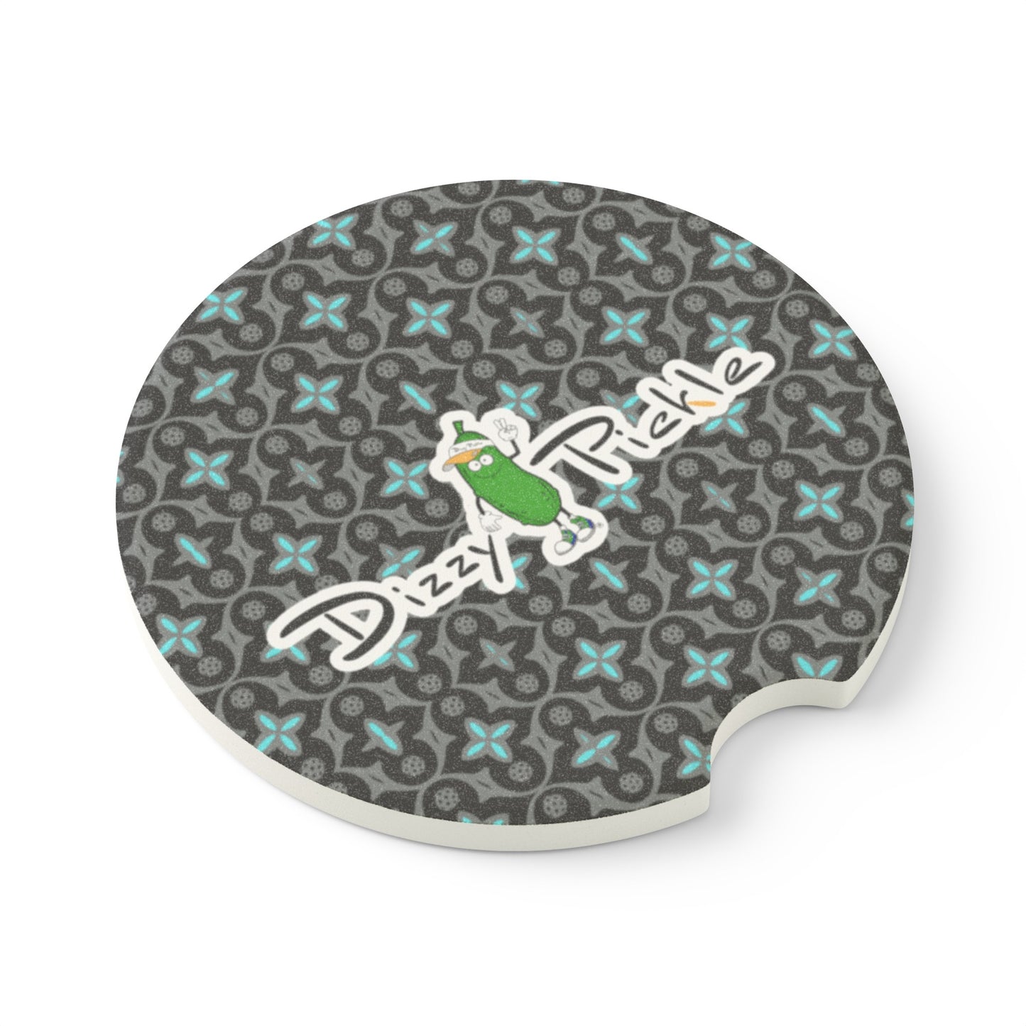 Dizzy Pickle Shelby Black Soapstone Car Coaster