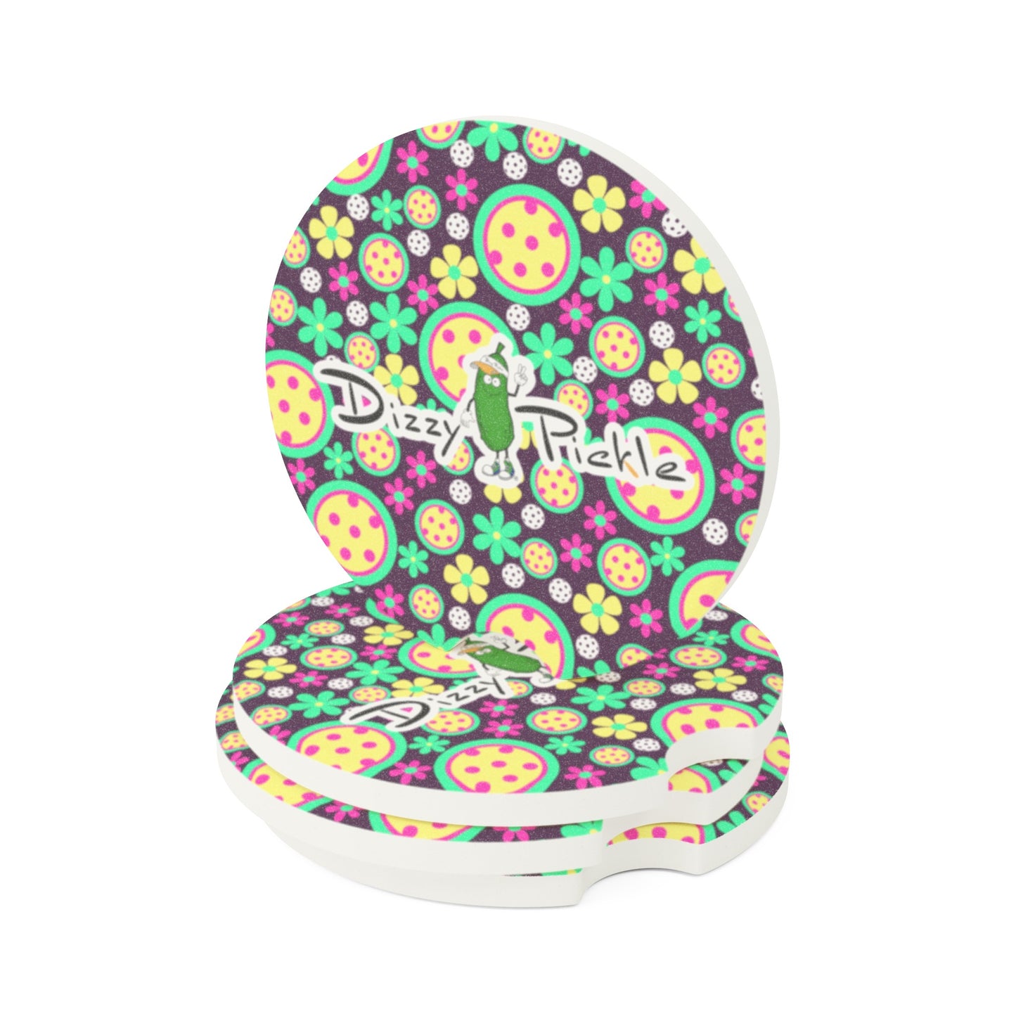 Dizzy Pickle Charlotte Main Soapstone Car Coaster