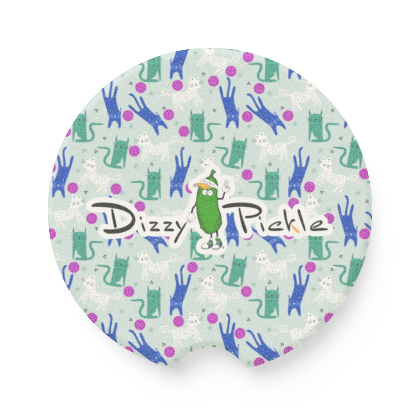 Dizzy Pickle GrayC Soapstone Car Coaster