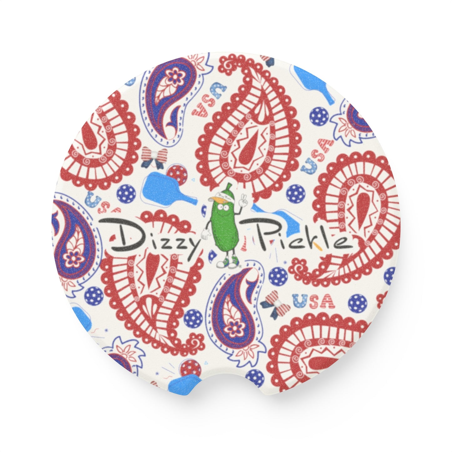 Dizzy Pickle Freedom Soapstone Car Coaster