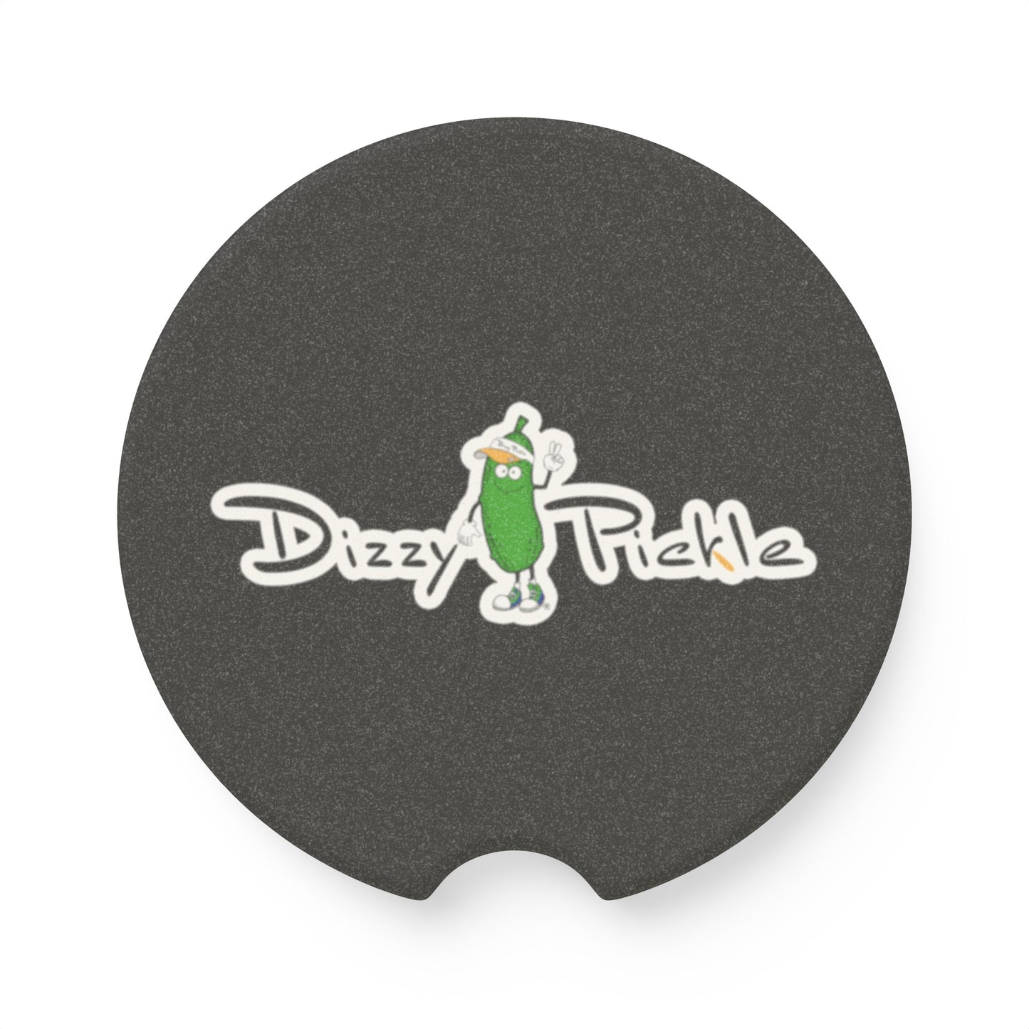 Dizzy Pickle DZY P Classic Black Soapstone Car Coaster