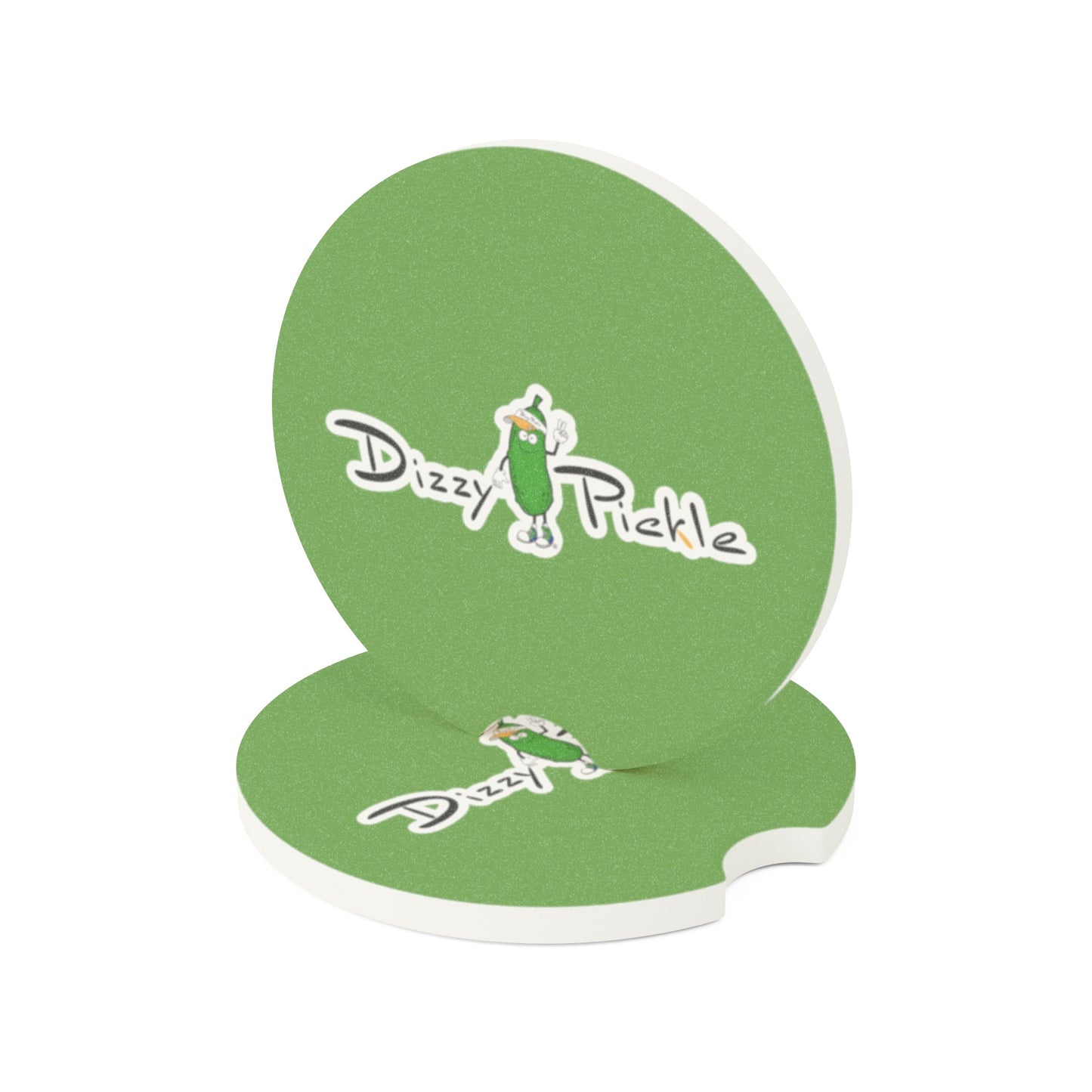 Dizzy Pickle DZY P Classic Green Soapstone Car Coaster