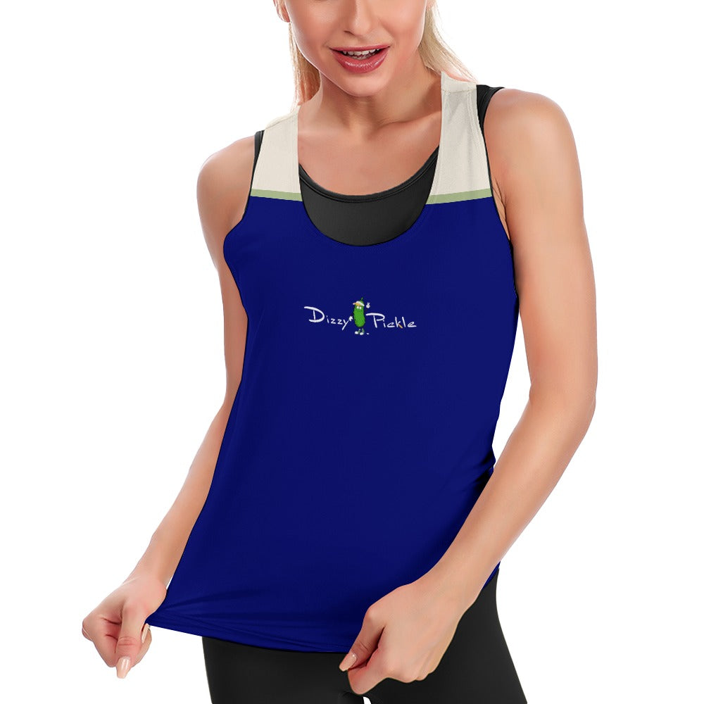 Dizzy Pickle Lesia Solid BSC Women's Pickleball Sweat-Absorbing Sleeveless Tie-Back Vest