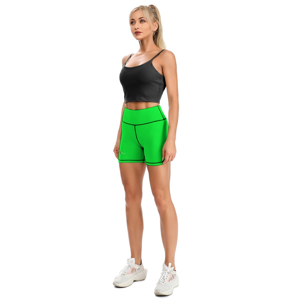 Dizzy Pickle DZY P Classic Lime Green Women's Pickleball Comfortable Skinny Sports Yoga Shorts