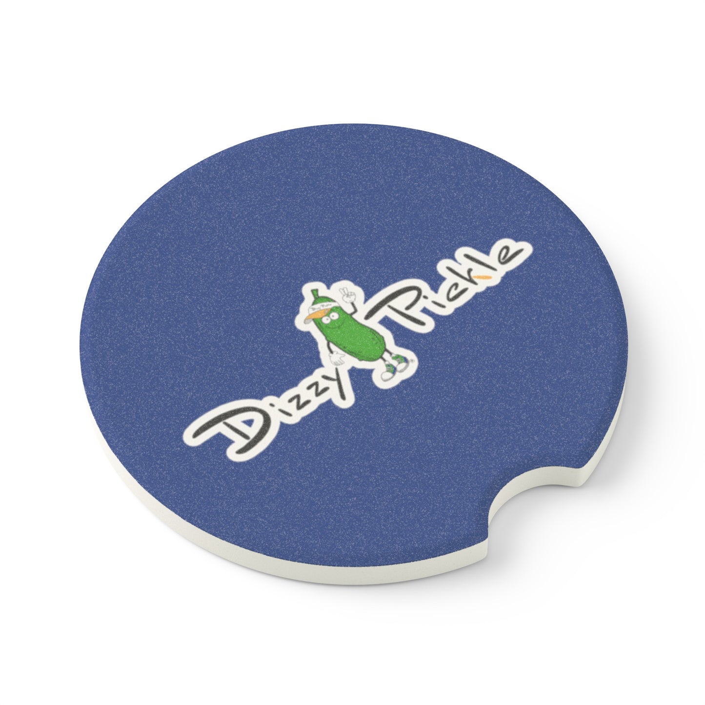 Dizzy Pickle DZY P Classic Navy Blue Soapstone Car Coaster