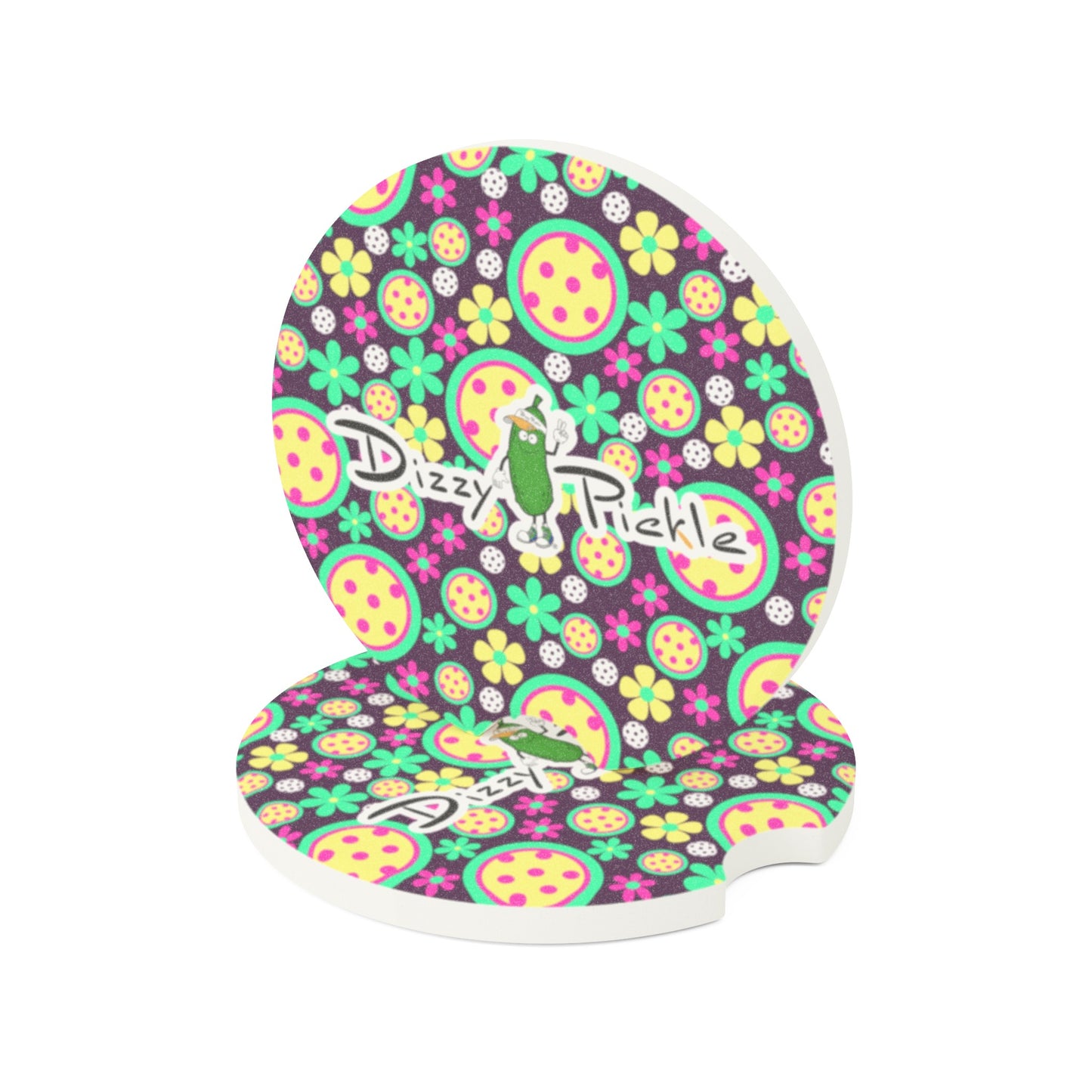 Dizzy Pickle Charlotte Main Soapstone Car Coaster