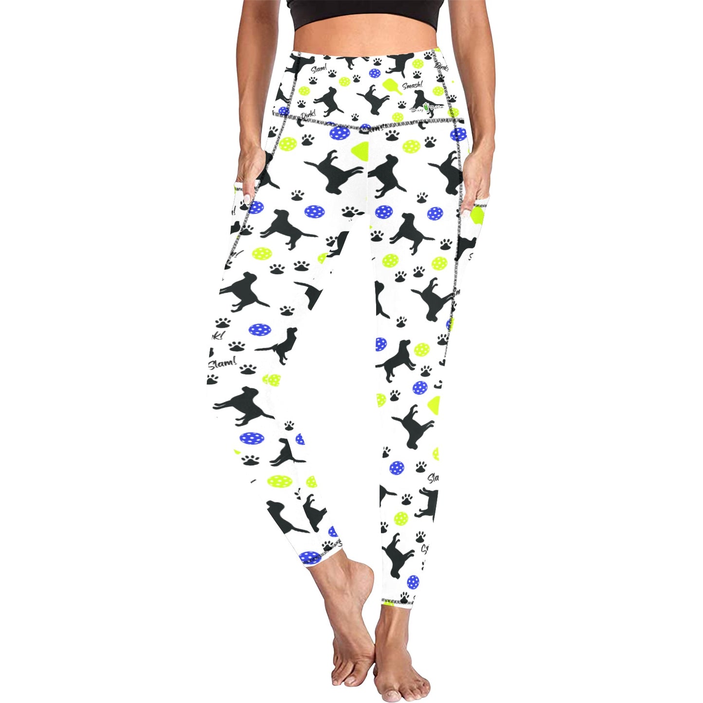 Dizzy Pickle Connie Women's Pickleball Performance Leggings (Ankle Length, High-Waisted, & Two Side Pockets)