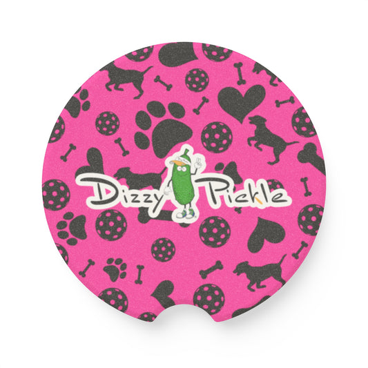 Dizzy Pickle Millie Pink Soapstone Car Coaster