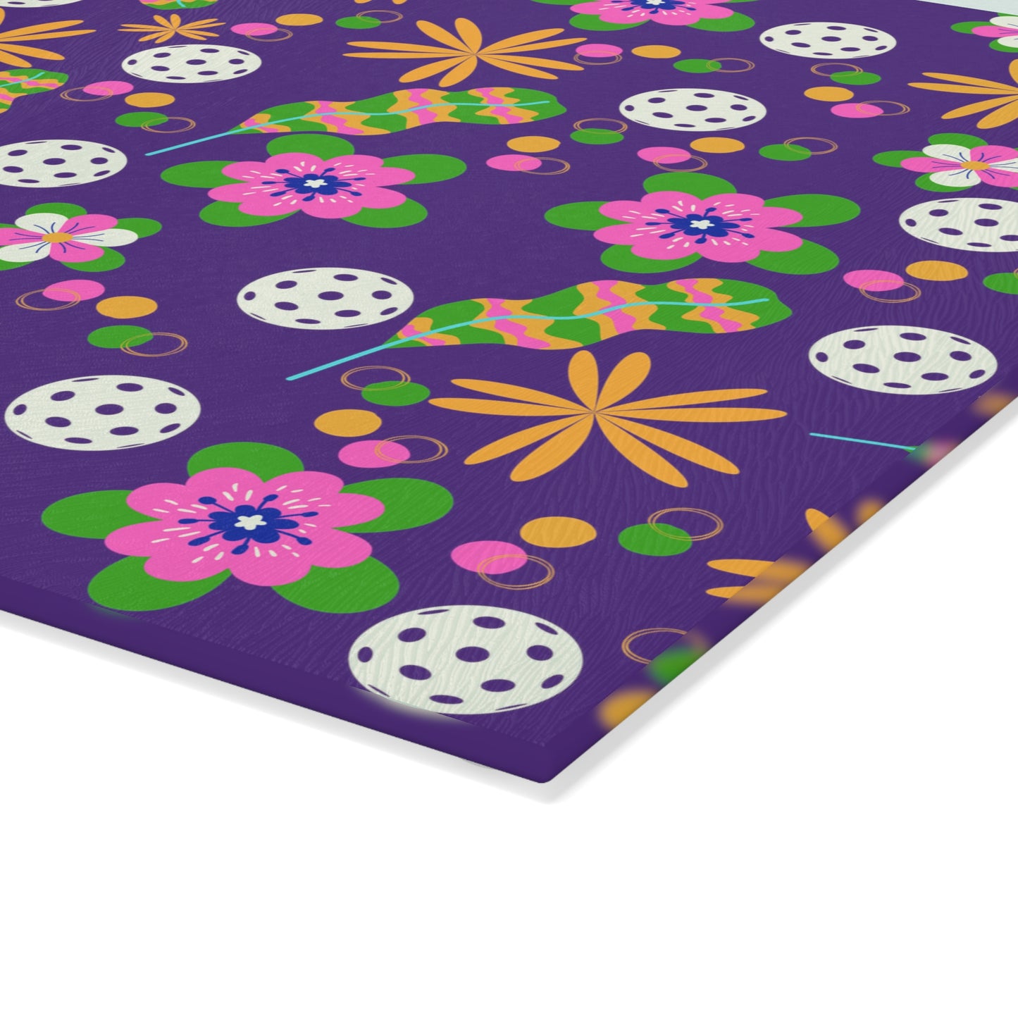 Dizzy Pickle Rita Purple Pickleball Glass Cutting Board