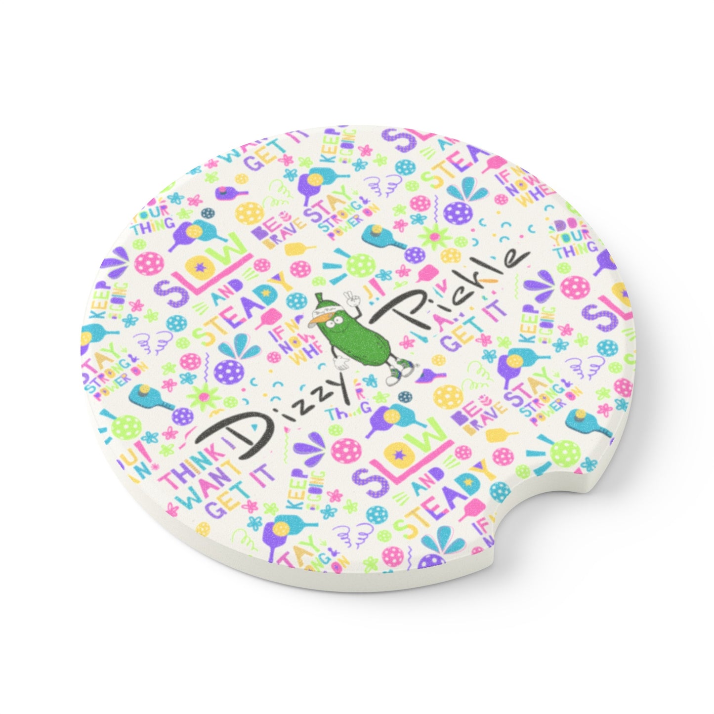 Dizzy Pickle Theresa Soapstone Car Coaster