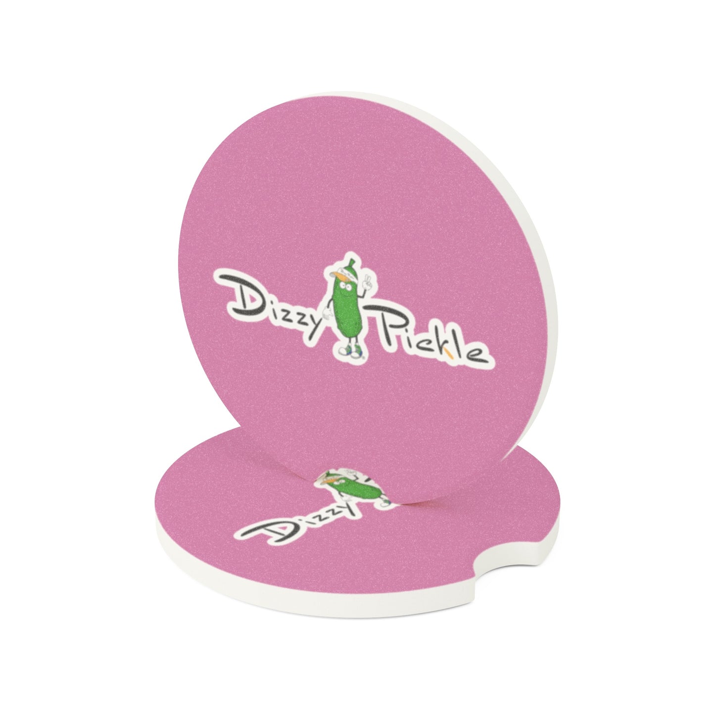 Dizzy Pickle DZY P Classic Light Pink Soapstone Car Coaster