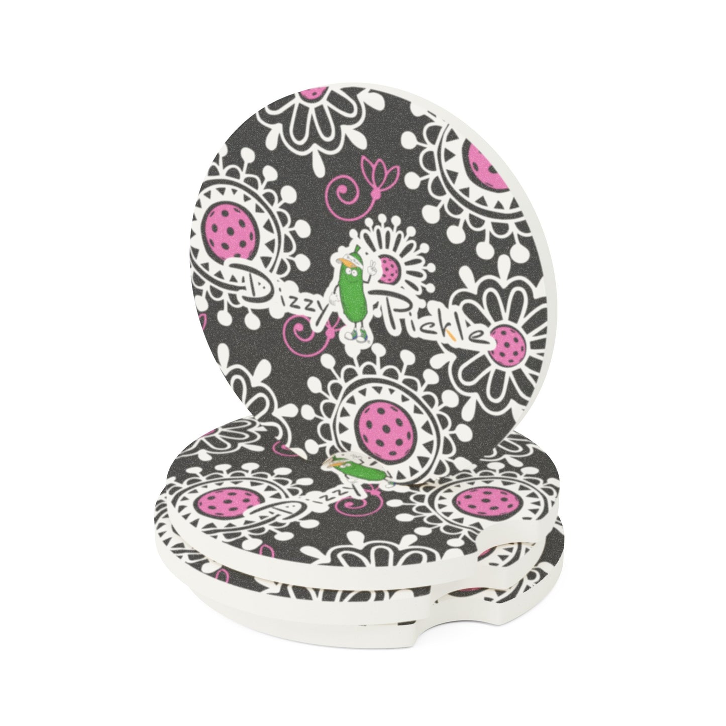 Dizzy Pickle Coming Up Daisies BP Soapstone Car Coaster