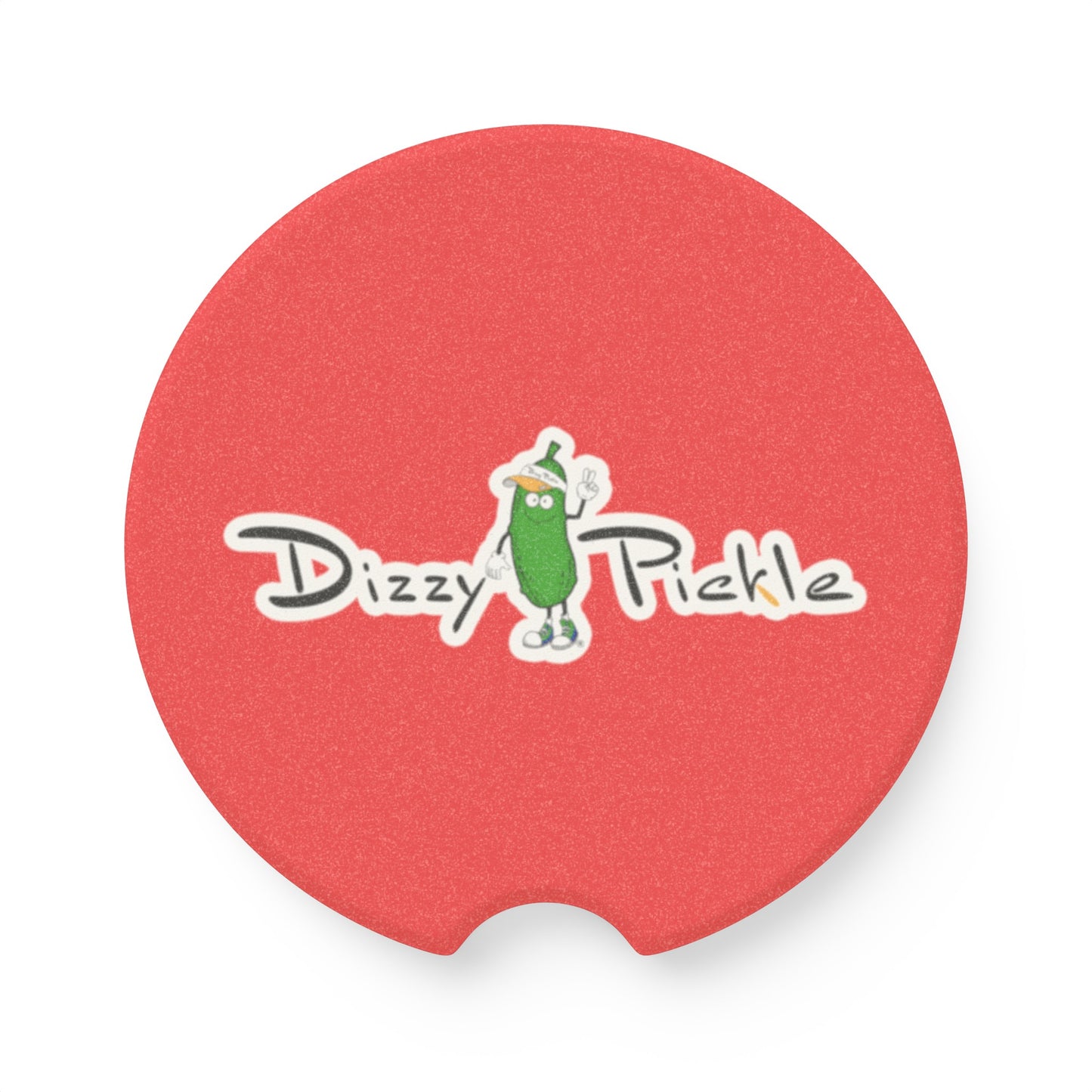 Dizzy Pickle DZY P Classic Red Soapstone Car Coaster